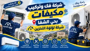 افضل شركة فك وتركيب مكيفات بحي الشفا